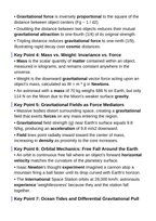 Gravity & Gravitational Forces Guided Notes sample page