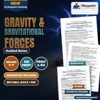 Gravity & Gravitational Forces Guided Notes cover
