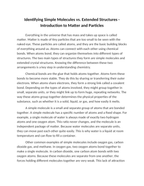 Identifying Simple Molecules vs. Extended Structures Reading Worksheet sample page