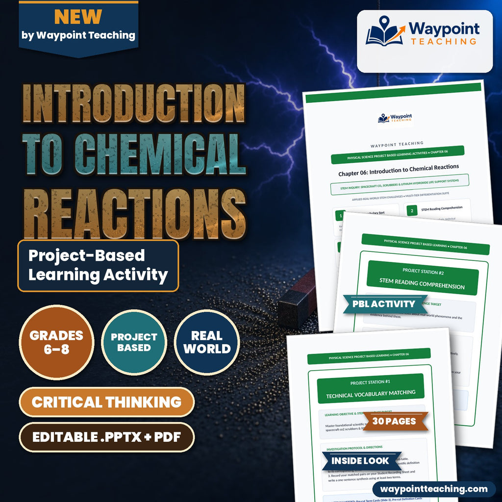 Introduction to Chemical Reactions Project-Based Learning Activity cover
