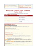 Introduction to Chemical Reactions Scaffolded Phenomena-Based Lesson: Baking Soda and Vinegar Foam Teacher Discussion Guide sample page