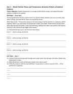 Introduction to Matter & Particles Bell Ringers & Exit Tickets sample page
