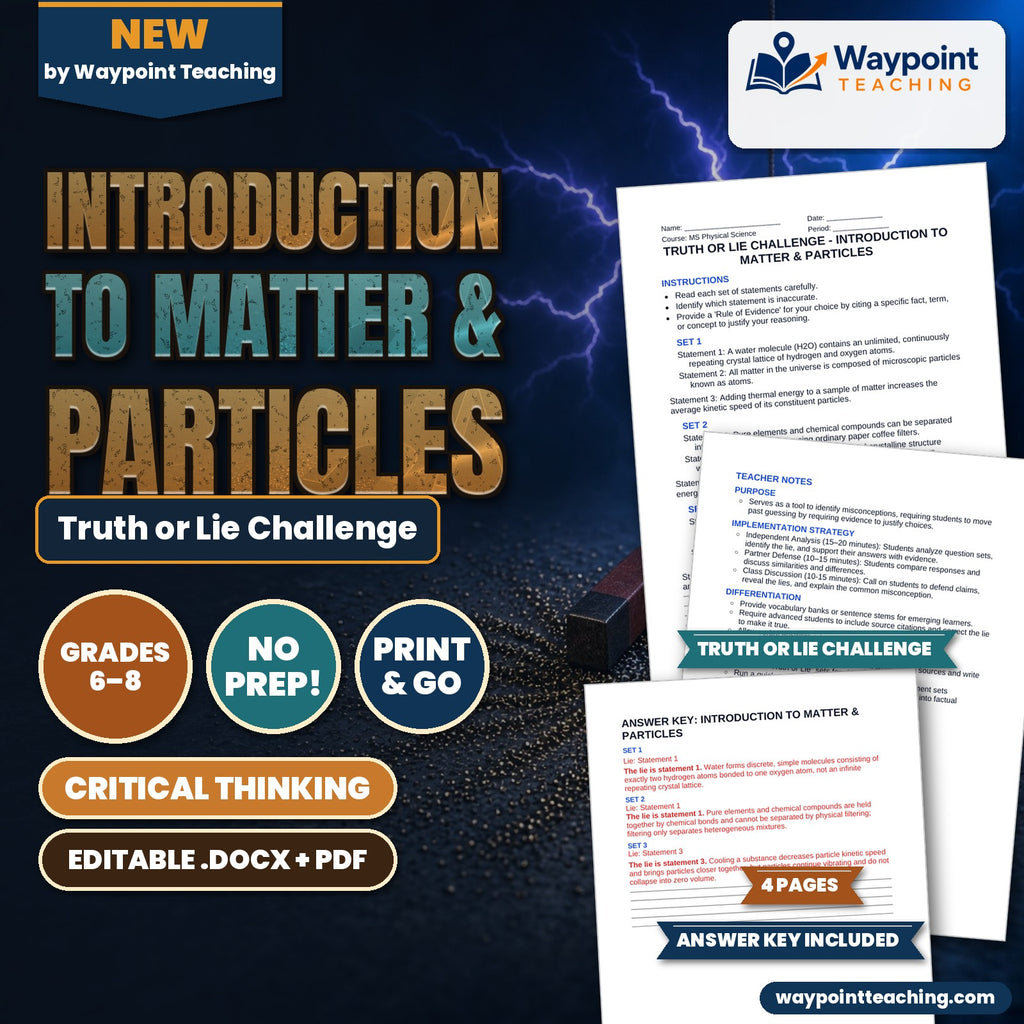 Introduction to Matter & Particles Truth or Lie Challenge cover