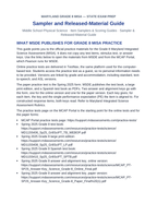 Maryland MISA Item Samplers & Scoring Guides Sampler & Released-Material Guide sample page