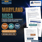 Maryland MISA Structure, Properties, and Reactions of Matter Cluster Practice Set cover