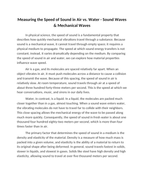 Measuring the Speed of Sound in Air vs. Water Reading Worksheet sample page