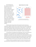 Measuring the Speed of Sound in Air vs. Water Reading Worksheet sample page