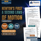 Newton's First & Second Laws of Motion Guided Notes cover
