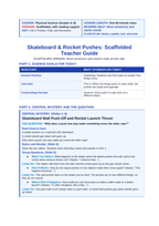 Newton's Third Law & Collisions Scaffolded Phenomena-Based Lesson: Skateboard Wall Push-Off and Rocket Launch Thrust Teacher Discussion Guide sample page