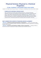 Physical vs. Chemical Properties CER Task Cards sample page
