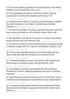 Sound Waves & Mechanical Waves Fill-in-the-Blank Vocabulary Worksheet sample page