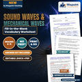 Sound Waves & Mechanical Waves Fill-in-the-Blank Vocabulary Worksheet cover