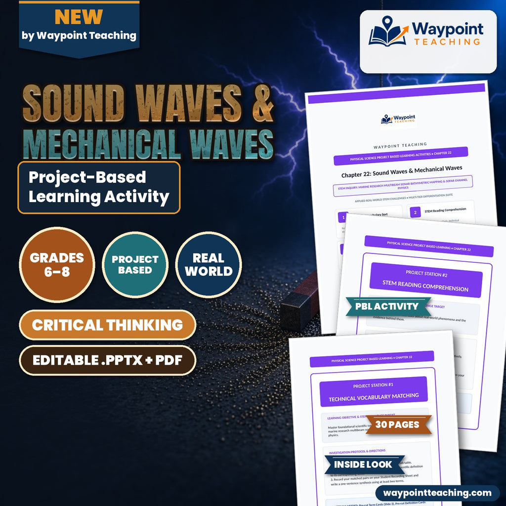 Sound Waves & Mechanical Waves Project-Based Learning Activity cover