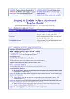 Sound Waves & Mechanical Waves Scaffolded Phenomena-Based Lesson: How a Singer's Voice Can Break a Glass Teacher Discussion Guide sample page