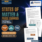 States of Matter & Phase Changes Bell Ringers & Exit Tickets cover