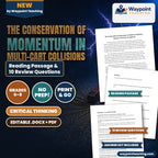 The Conservation of Momentum in Multi-Cart Collisions Reading Worksheet cover