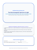The Electromagnetic Spectrum & Light Differentiation Stations sample page