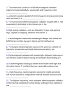 The Electromagnetic Spectrum & Light Fill-in-the-Blank Vocabulary Worksheet sample page