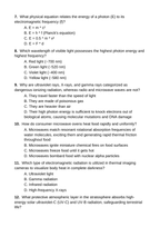 The Electromagnetic Spectrum & Light Lesson Quiz sample page