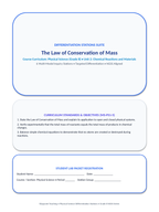 The Law of Conservation of Mass Differentiation Stations sample page