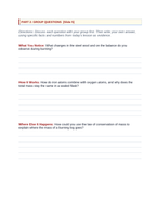 The Law of Conservation of Mass Phenomena-Based Lesson: Burning Steel Wool in a Sealed Flask Student Response Sheet sample page