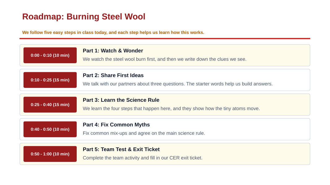 The Law of Conservation of Mass Scaffolded Phenomena-Based Lesson: Burning Steel Wool in a Sealed Flask Presentation sample page