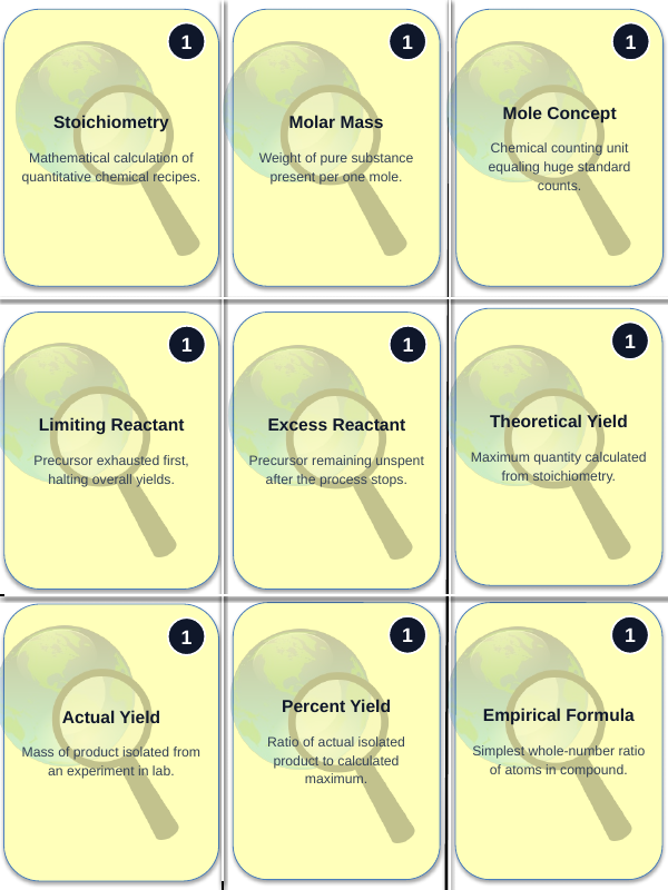 The Law of Conservation of Mass Trivia Board Game sample page
