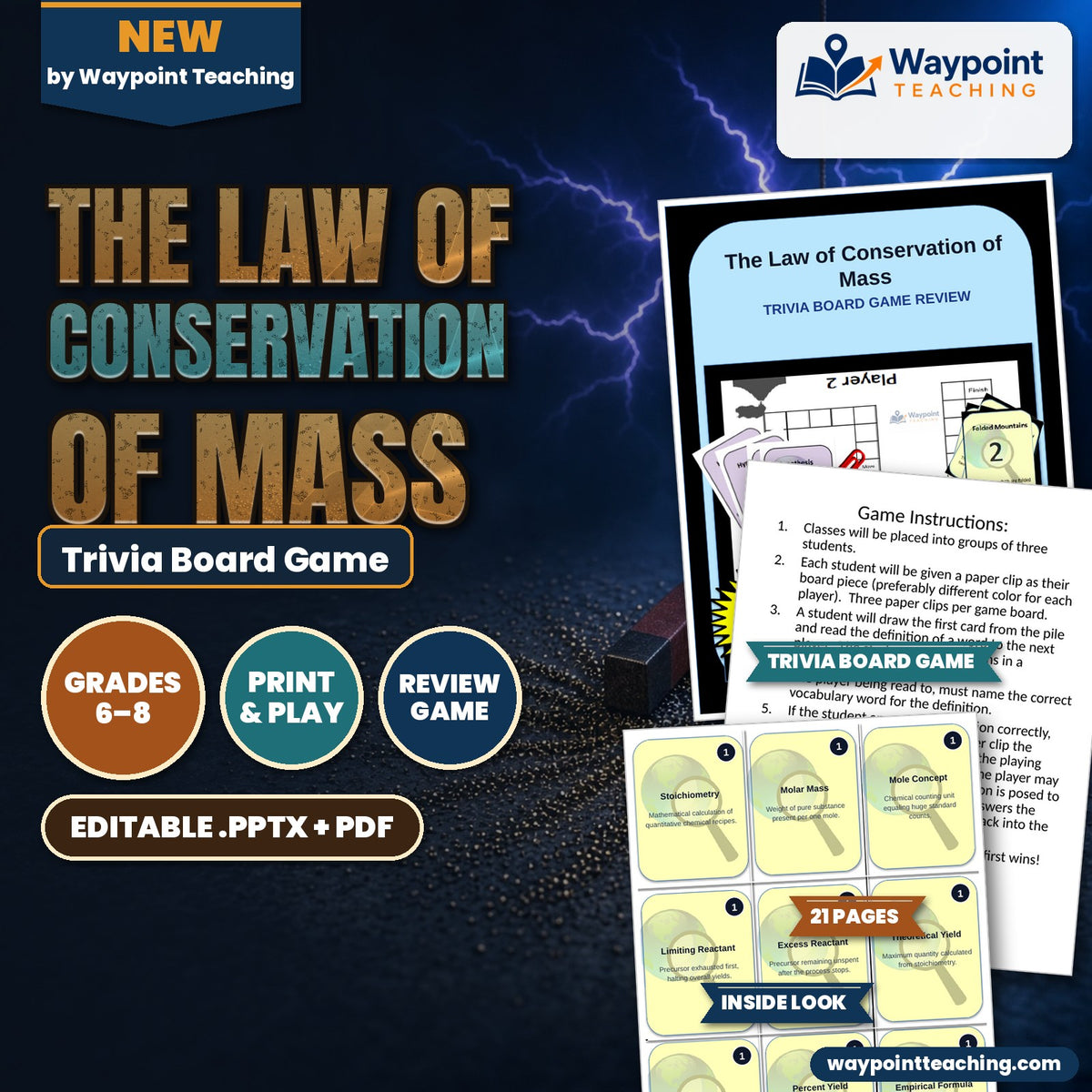 The Law of Conservation of Mass Trivia Board Game cover