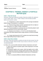 Thermal Energy & Particle Motion Lesson Quiz sample page
