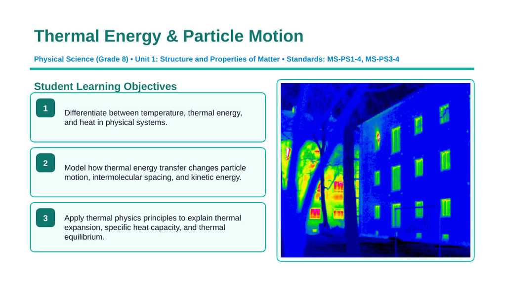Thermal Energy & Particle Motion Slide Show Presentation sample page