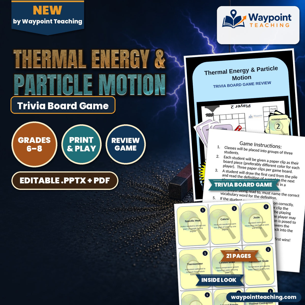 Thermal Energy & Particle Motion Trivia Board Game cover