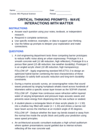 Wave Interactions with Matter Critical Thinking Prompts sample page