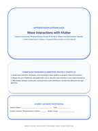 Wave Interactions with Matter Differentiation Stations sample page